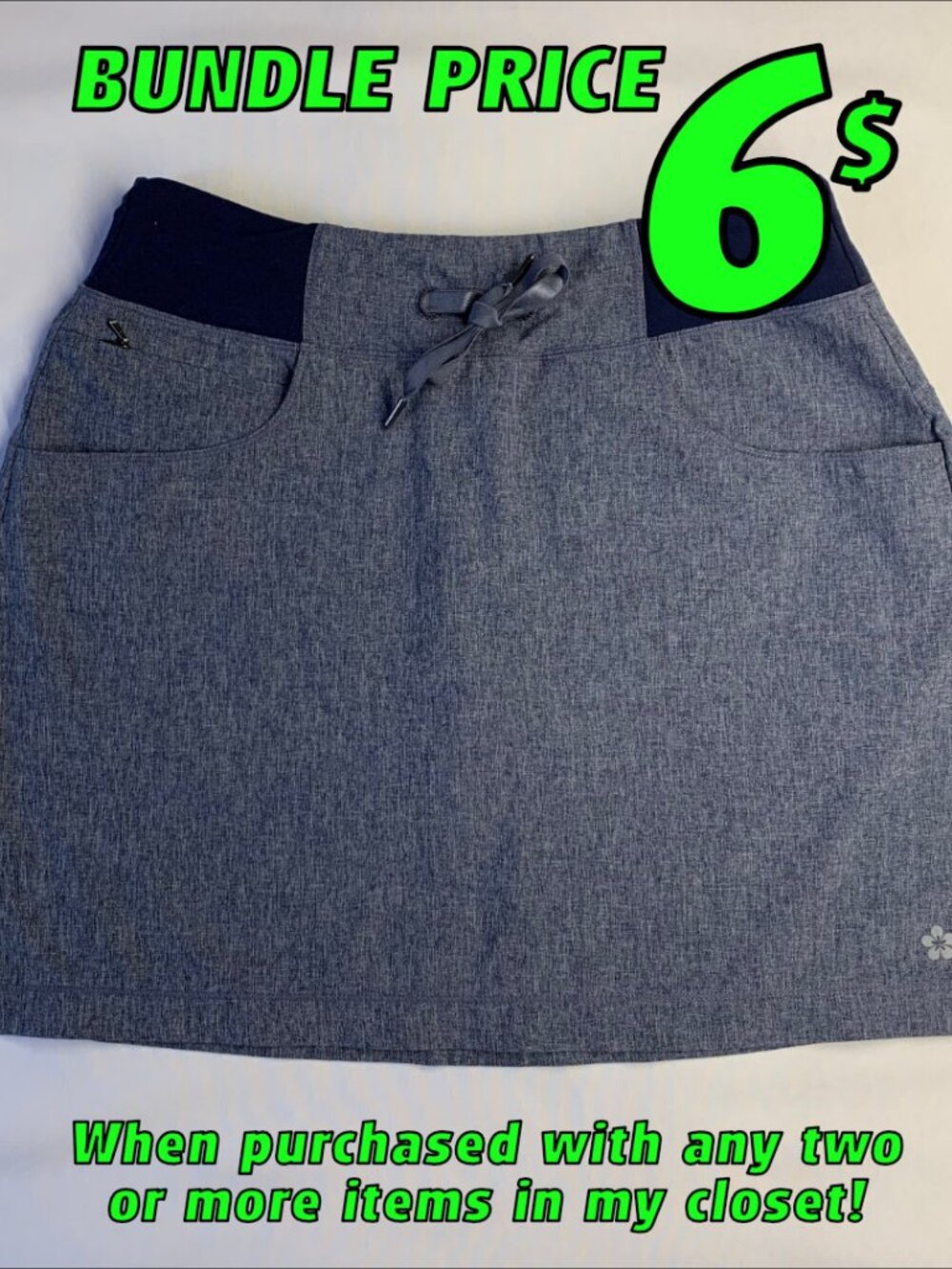 Tuff Athletics Blue Skort Size SMALL